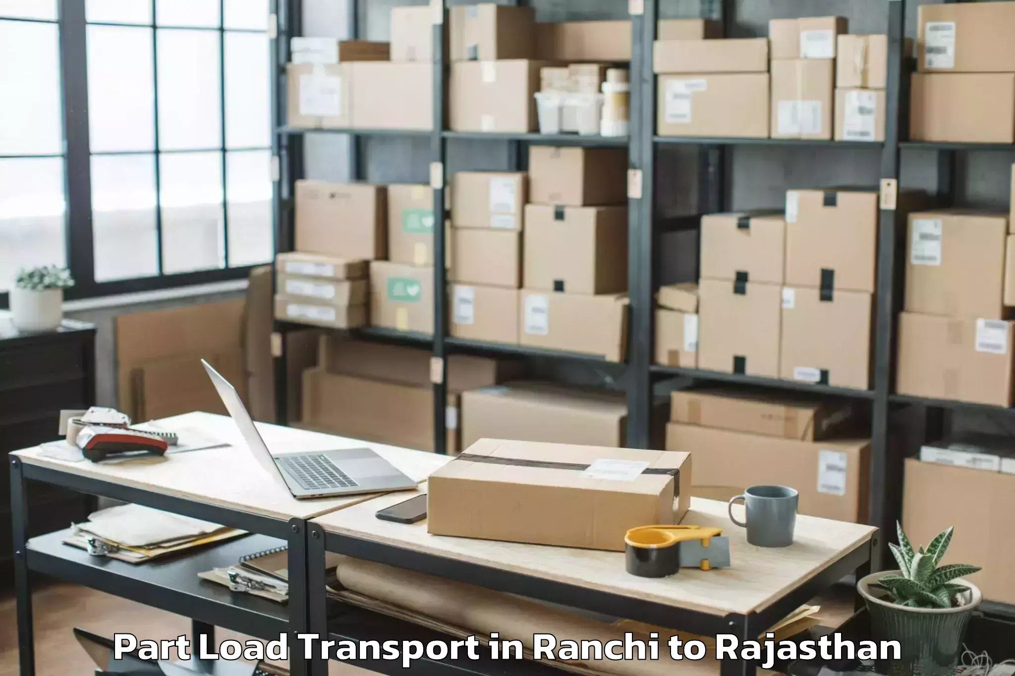 Book Ranchi to Jk Lakshmipat University Jaipu Part Load Transport Online